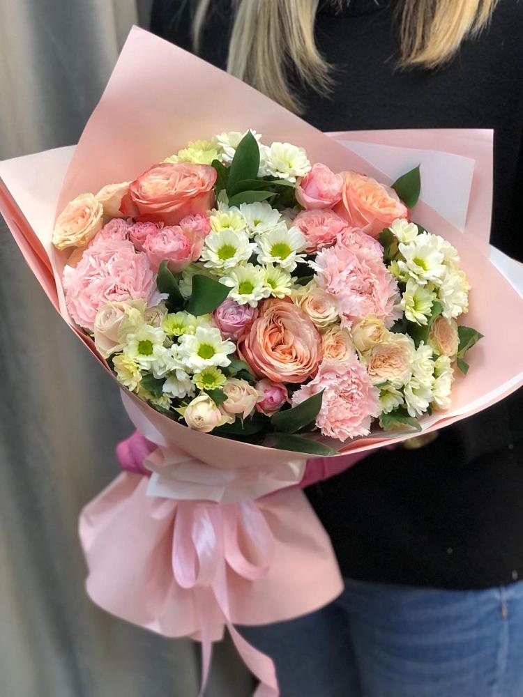 Букет цветов из: Гвоздики, Розы и Хризантемы в Бичуре