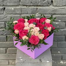 Цветочная композиция из Розы в коробке в Бичуре