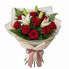 Букет цветов из:  Лилии и Розы в Бичуре
