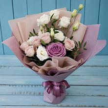 Букет цветов из:  Розы и Лизиантусы в Бичуре