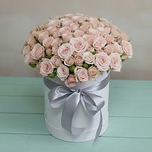 Цветочная композиция из Розы в шляпной коробке в Бичуре