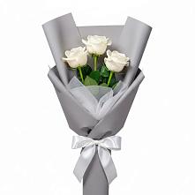 Букет 3 белые розы #REPLACE_PRED# Бичуре