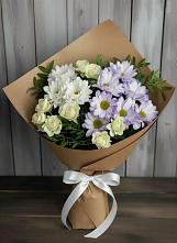 Букет цветов из:  Хризантемы и Розы в Бичуре