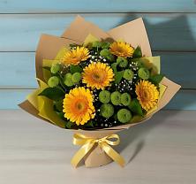 Букет цветов из:  Герберы и Хризантемы в Бичуре