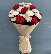 Букет цветов из:  Розы и Хризантемы в Бичуре