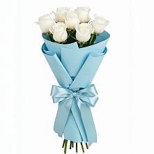 Букет 7 белых роз Проуд в Бичуре