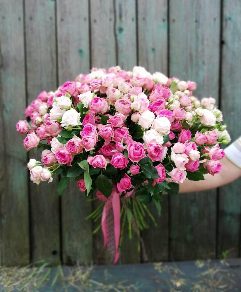 Букет Розовые кустовые розы Натали и Лав Лидия в Бичуре