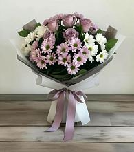 Букет цветов из:  Хризантемы и Розы в Бичуре