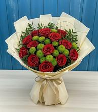 Букет цветов из:  Розы и Хризантемы в Бичуре