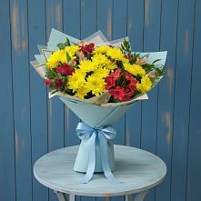 Букет цветов из:  Альстромерии и Хризантемы в Бичуре