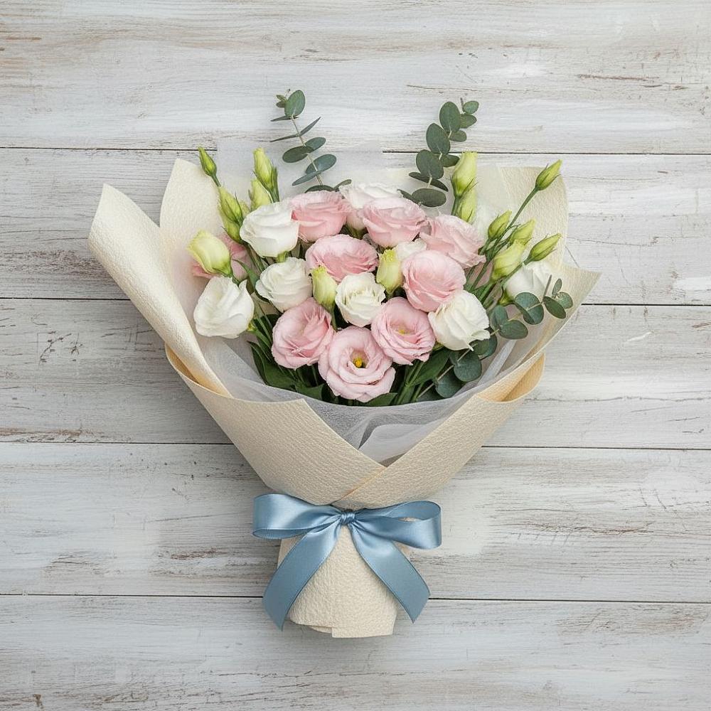 Букет цветов из: Лизиантусы в Бичуре